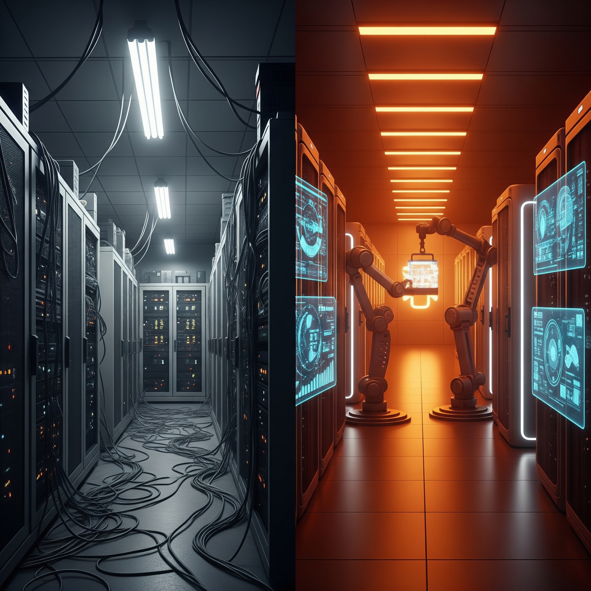 Illustration of legacy vs. modern data experience